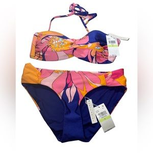 Trina Turk Two Piece Printed Bikini Set Sz 4